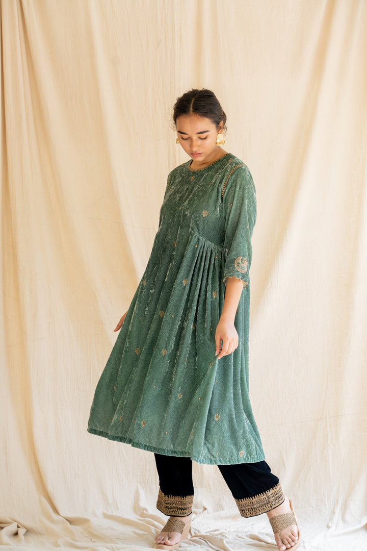 Aqua Green Titar Kurta