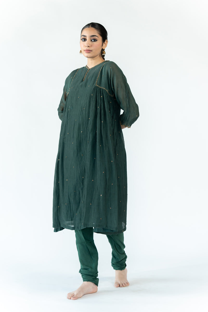 Arsh Kurta Set - Emerald Green (Set of 2)