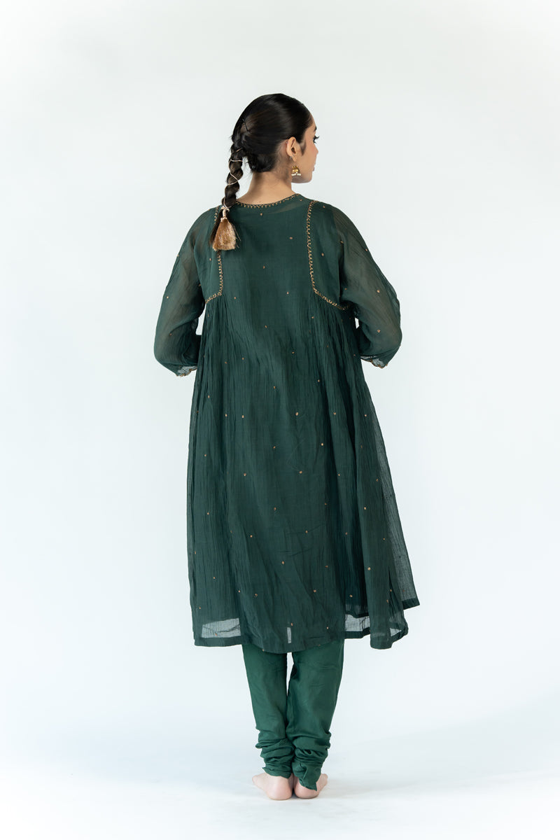 Arsh Kurta Set - Emerald Green (Set of 2)