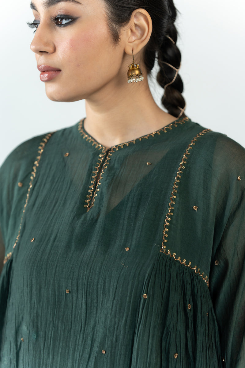 Arsh Kurta Set - Emerald Green (Set of 2)