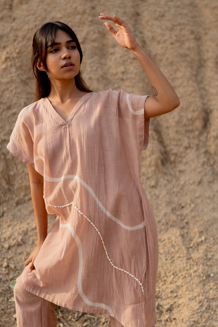 Blush caftan set