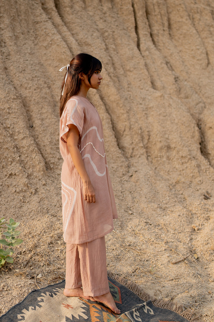 Blush caftan set