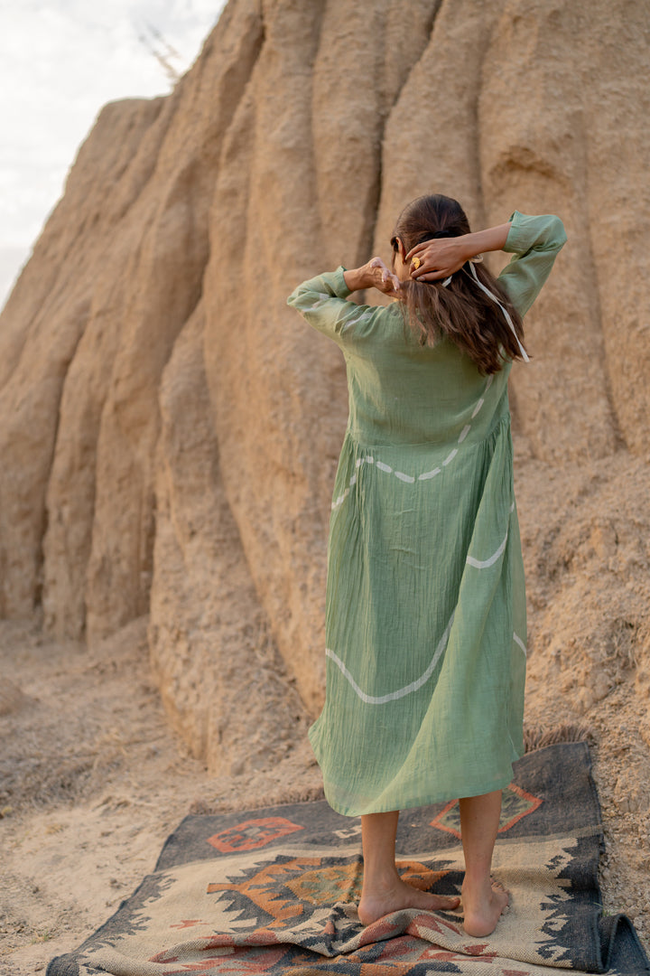 Pastel green kara dress