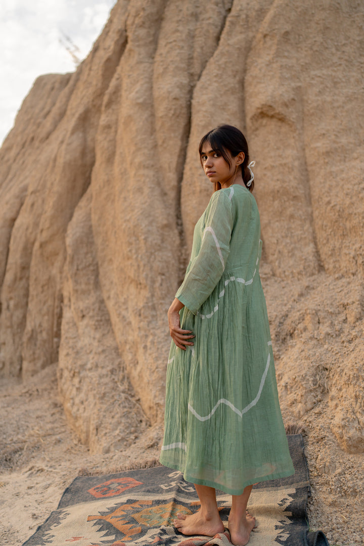 Pastel green kara dress