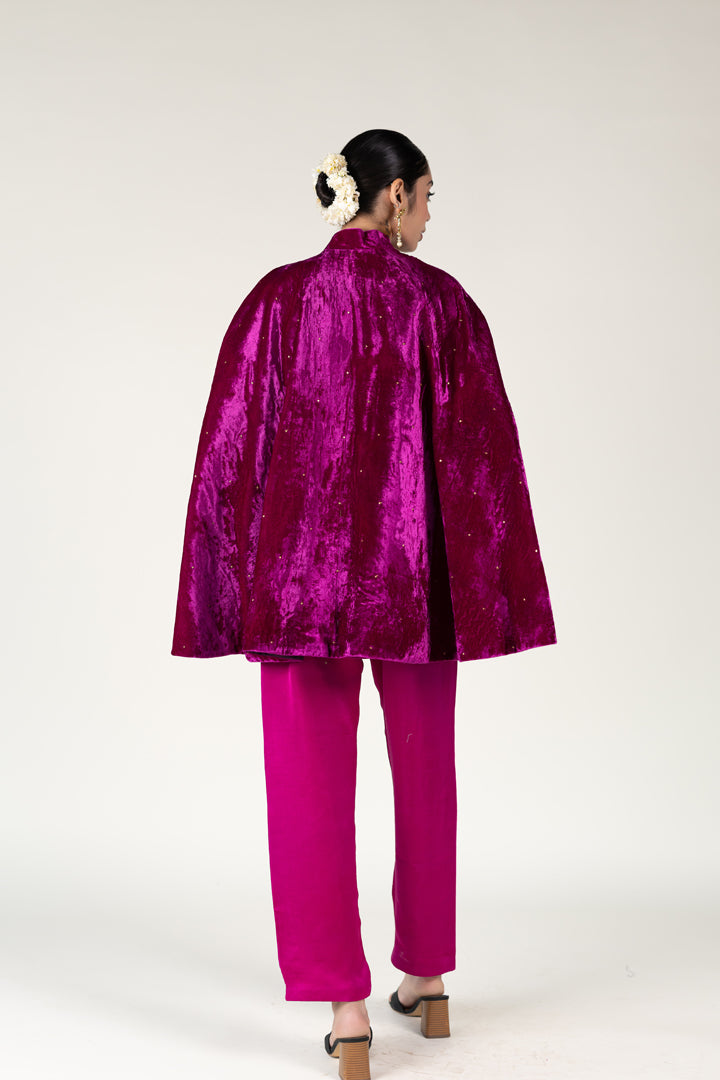 Magenta Pink Sultana Cape