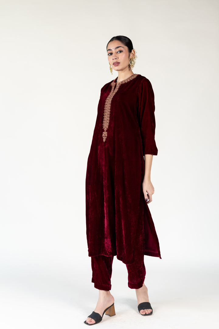 Maroon Ambar Kurta