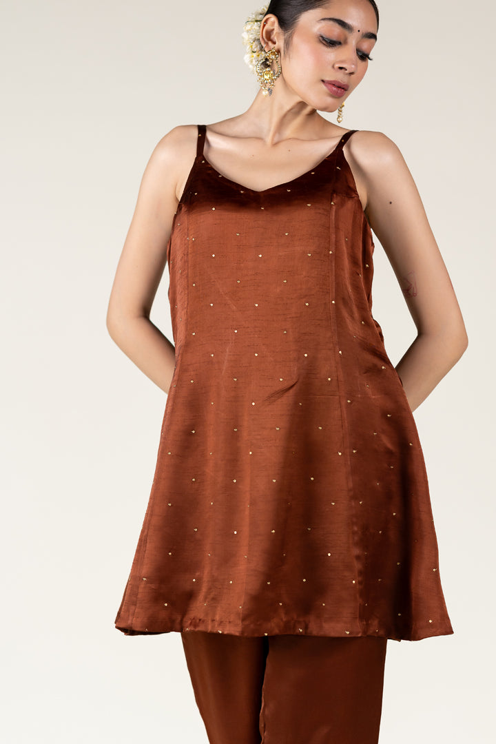 Brown Roshni Kurta