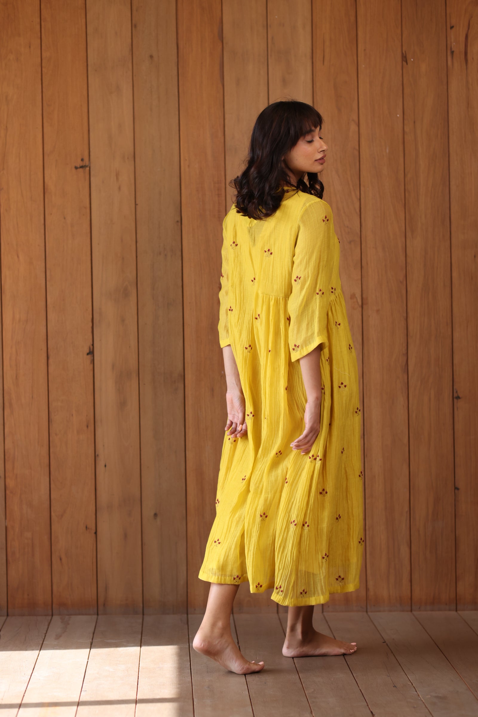 Sunny Yellow Ekra Dress