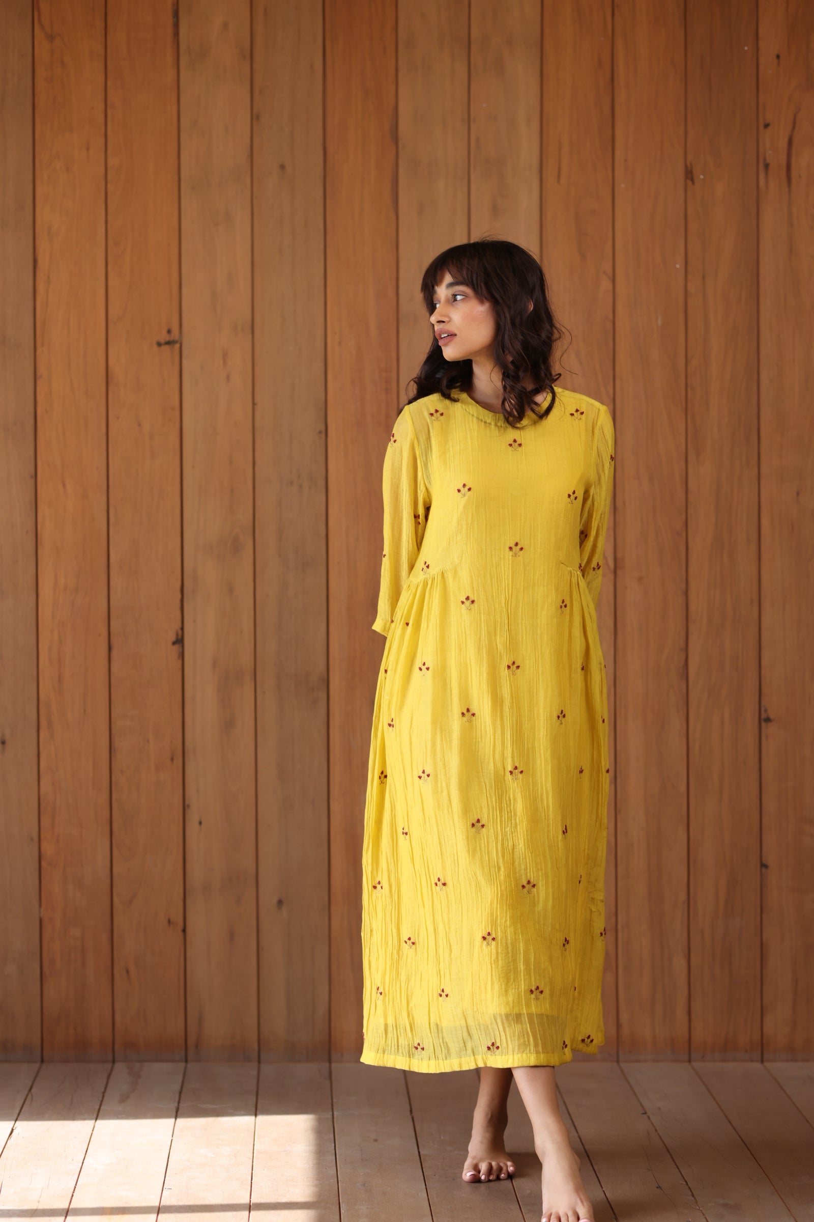 Sunny Yellow Ekra Dress