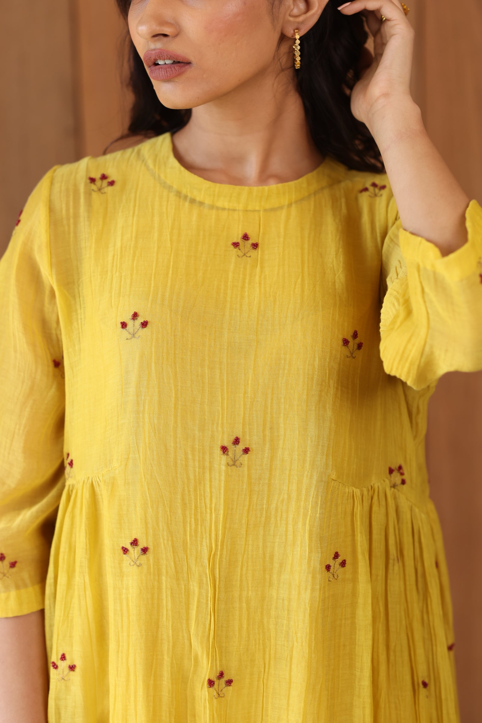 Sunny Yellow Ekra Dress