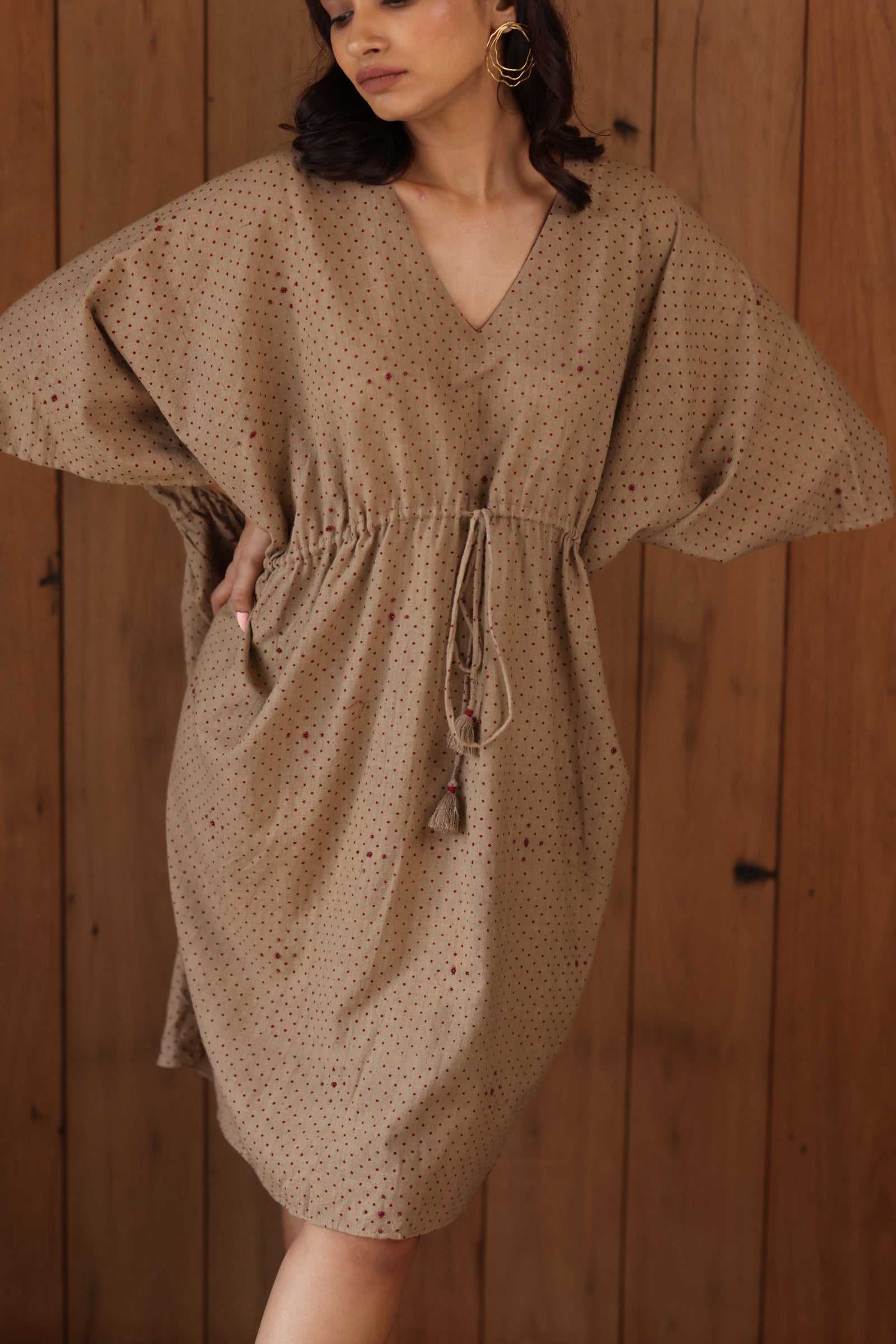 Rustic Brown Yara Caftan Dress