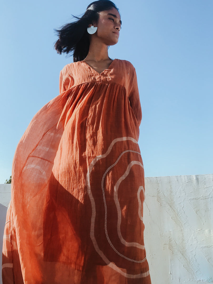 Rust Arazi Dress