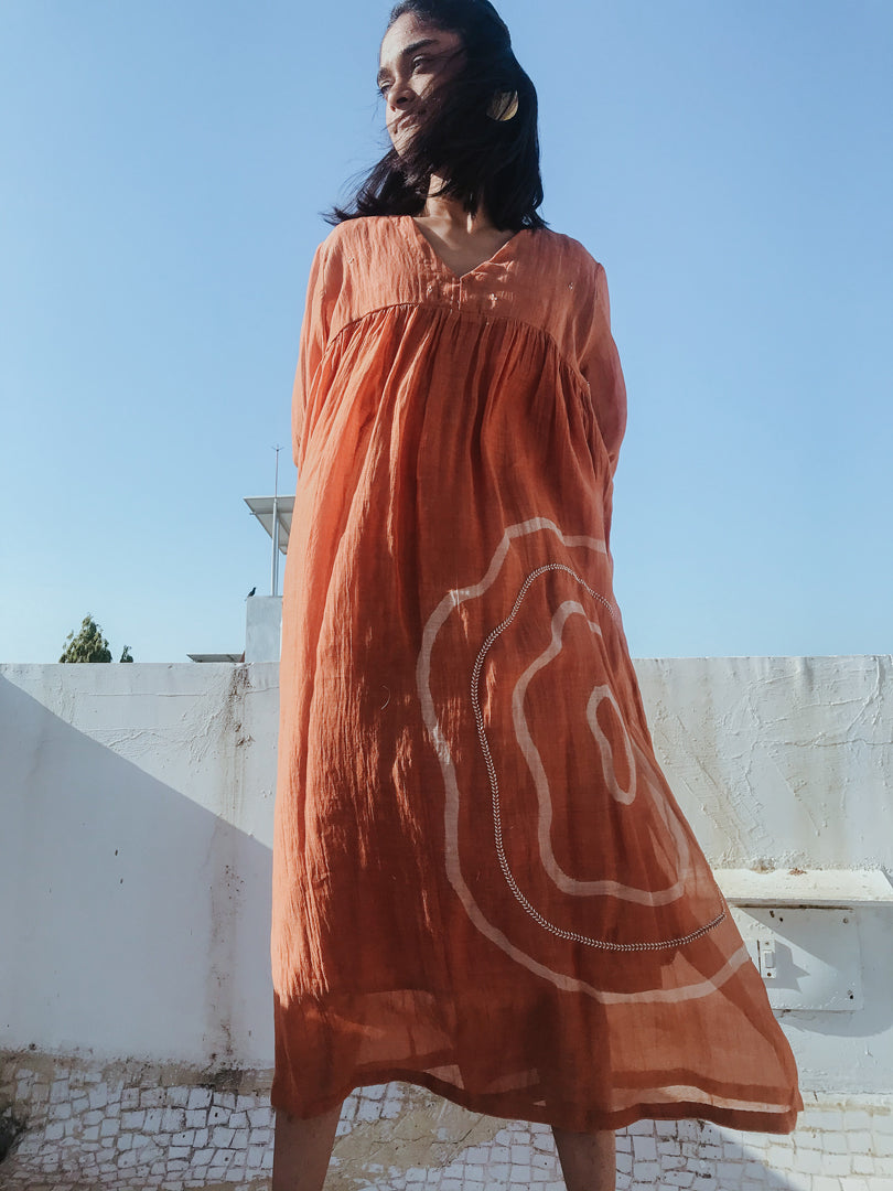 Rust Arazi Dress