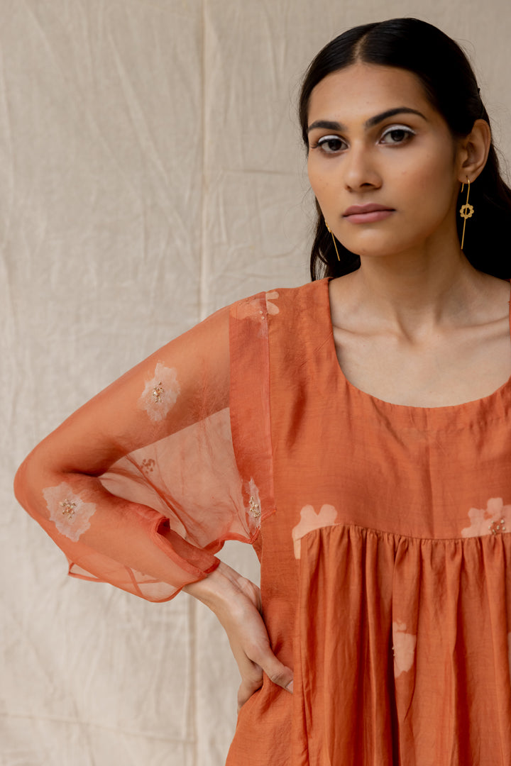 Rust Dainty Daisy Dress