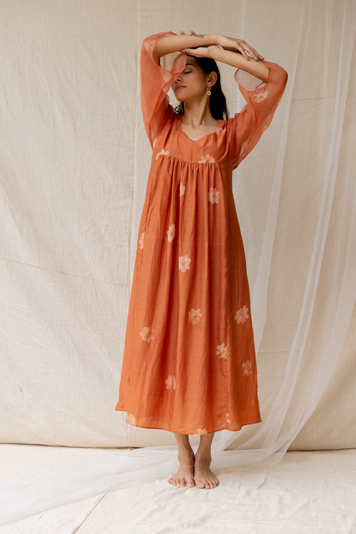 Rust Dainty Daisy Dress