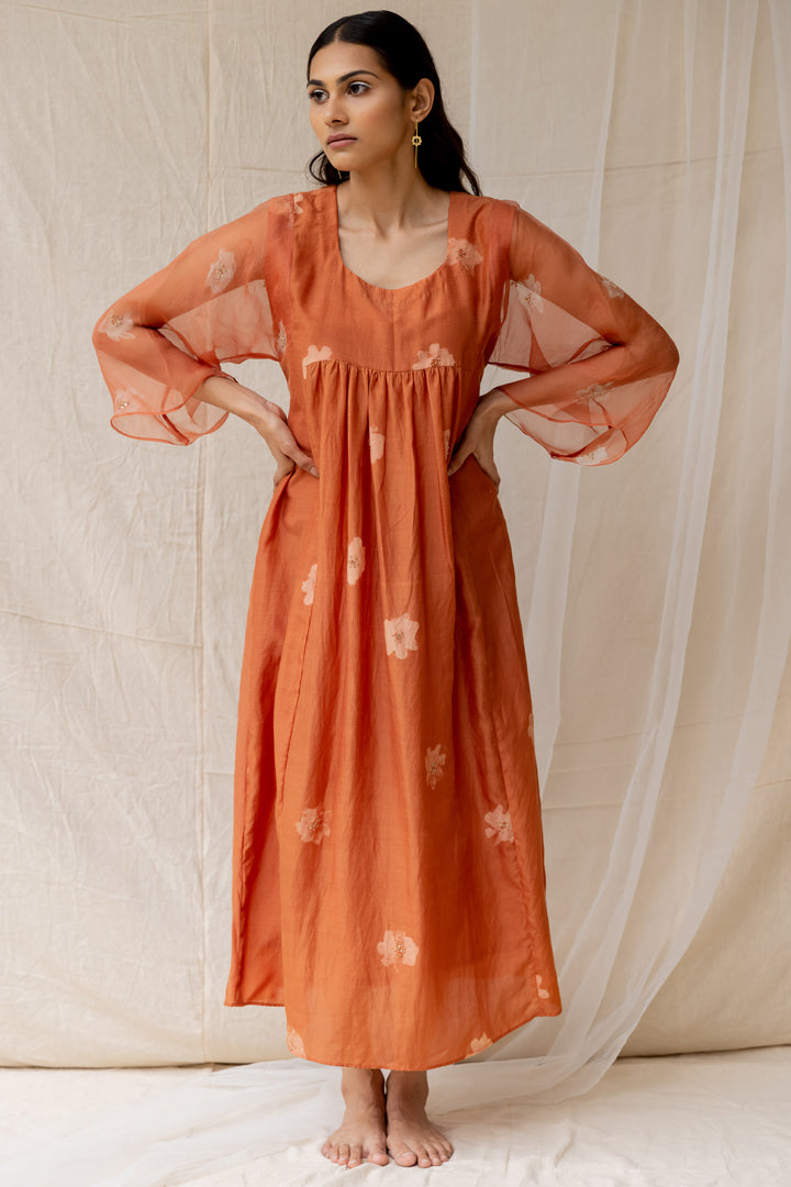 Rust Dainty Daisy Dress