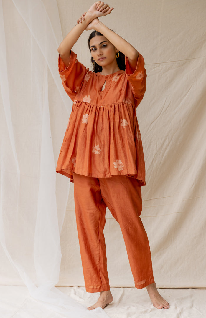 Rust Daisy Co-ord Set (Set of 2)