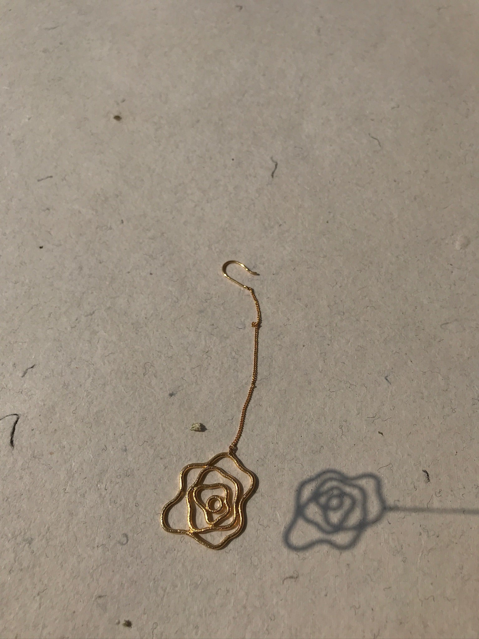 Dancing rose earrings