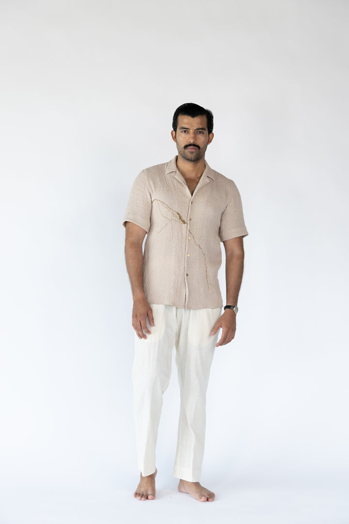 Beige Hasu Textured Shirt