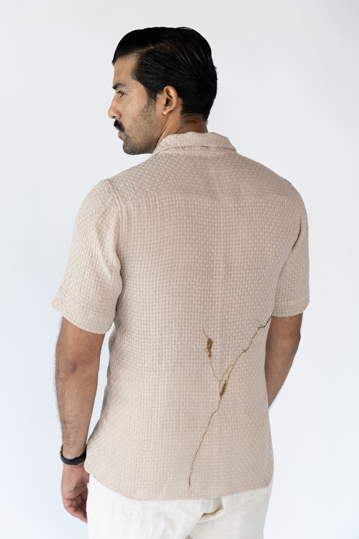 Beige Hasu Textured Shirt