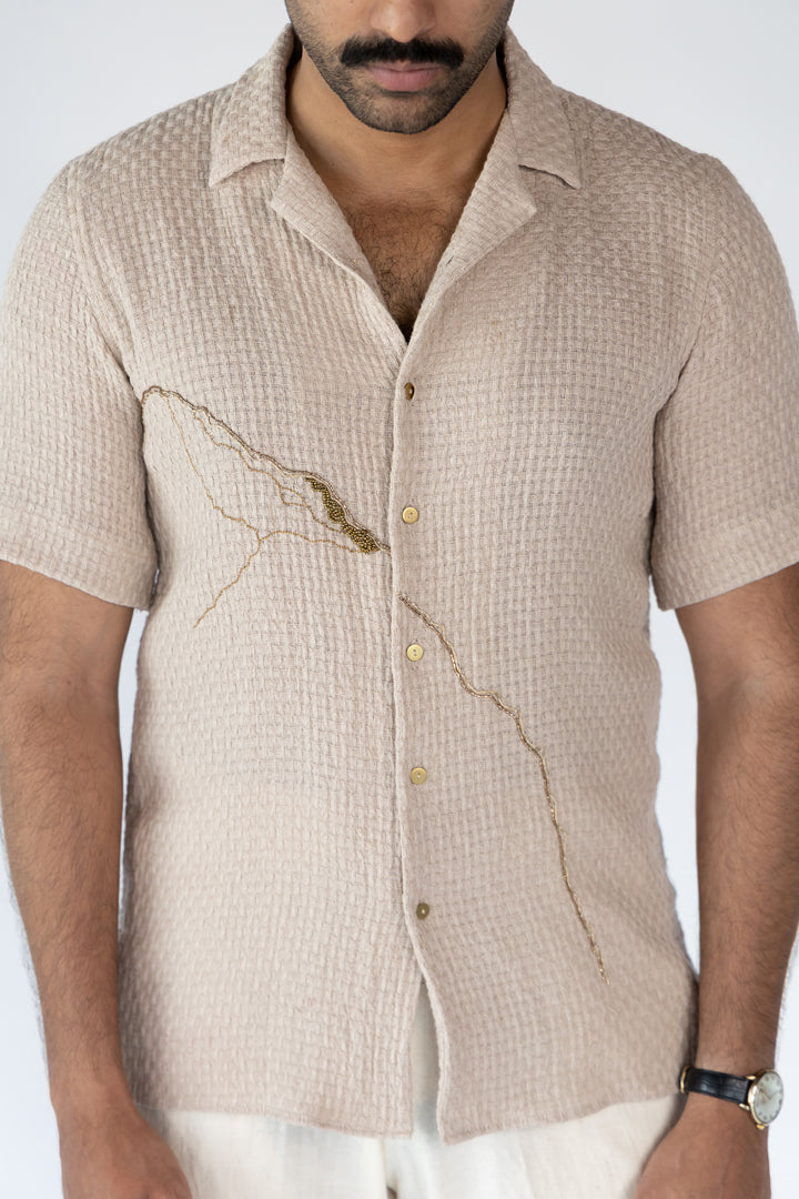 Beige Hasu Textured Shirt