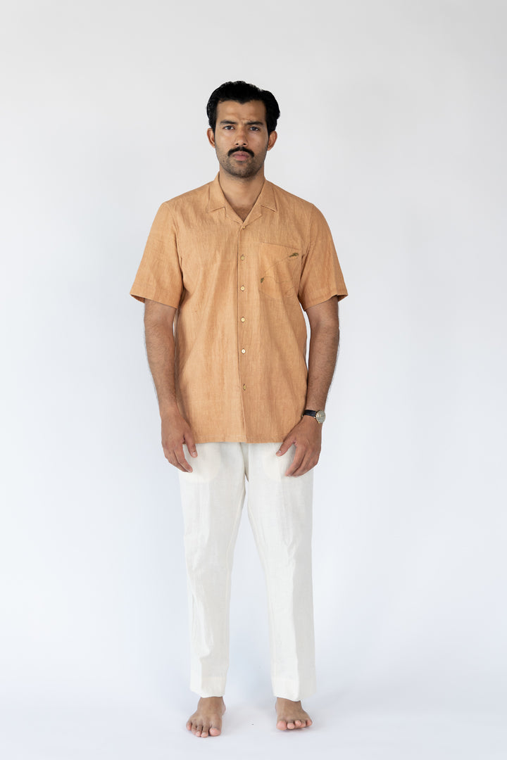 Rust Hasu Khadi Shirt