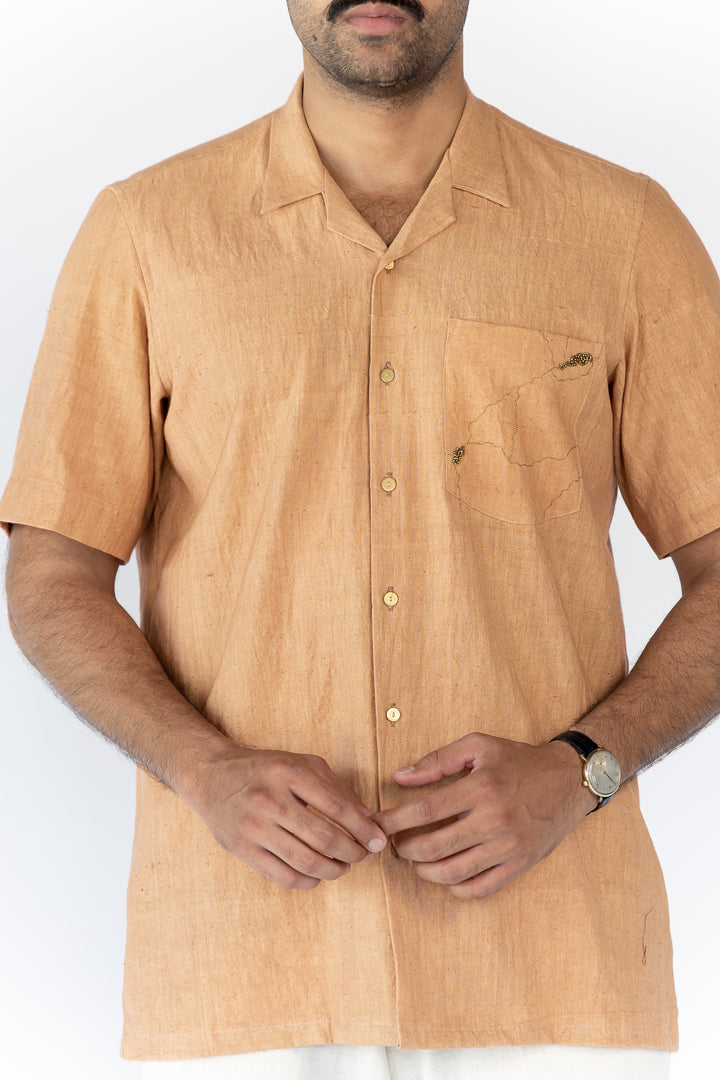 Rust Hasu Khadi Shirt