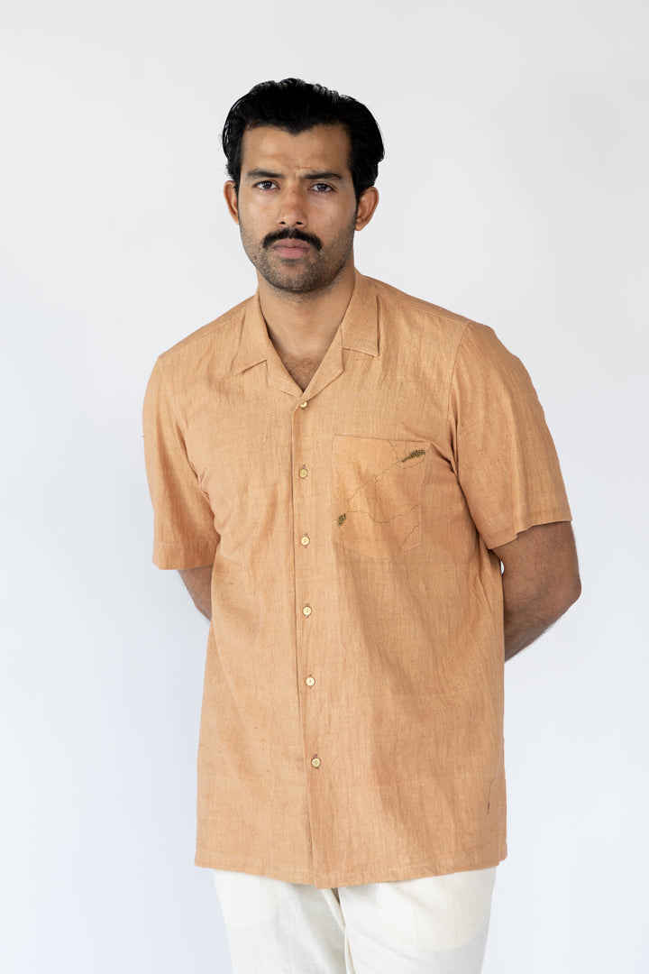 Rust Hasu Khadi Shirt