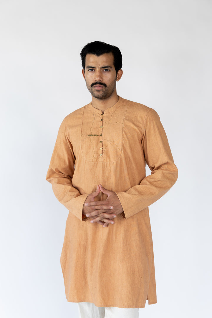 Rust Sakura Kurta Set (Set of 2)