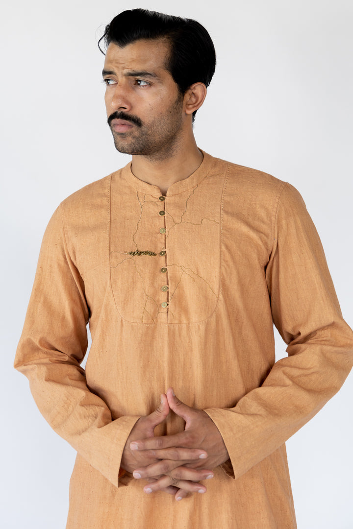 Rust Sakura Kurta Set (Set of 2)