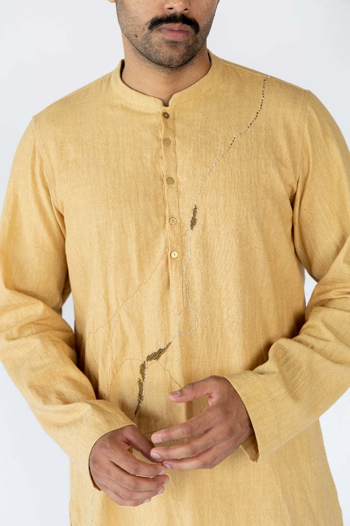 Mustard Botan Kurta Set (Set of 2)