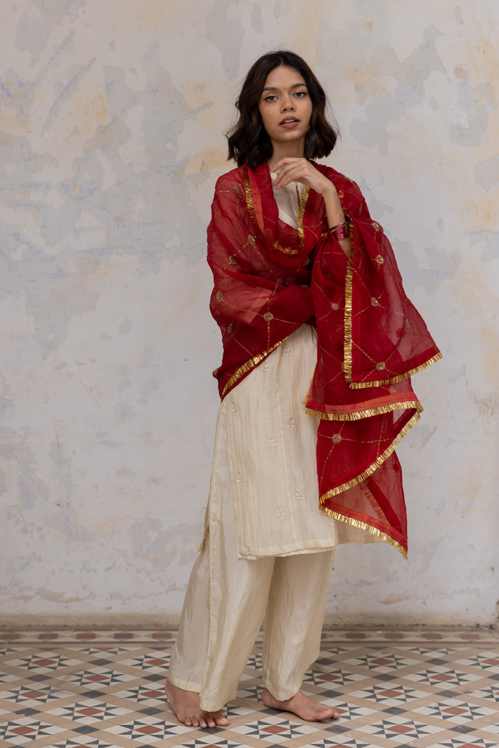 Ivory Rukmini Kurta Set