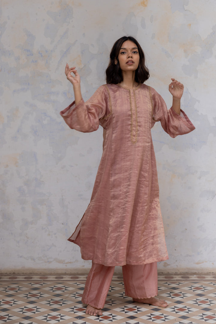 Old Rose Hazrat Kurta Set (set of 2)