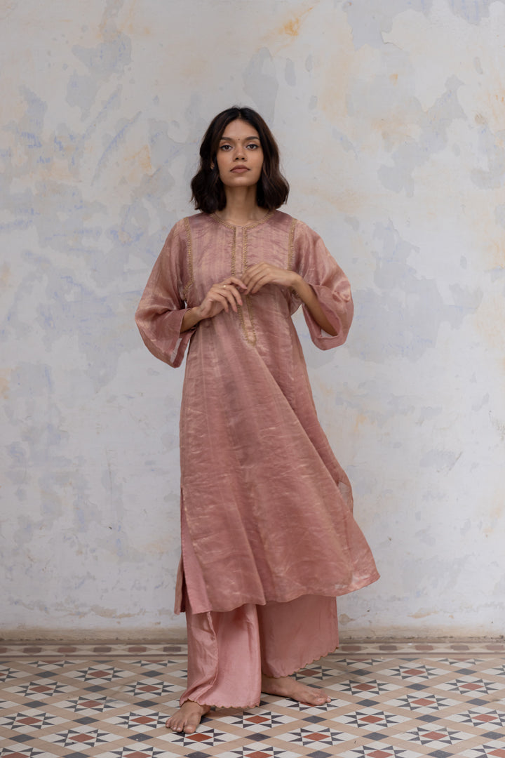 Old Rose Hazrat Kurta Set (set of 2)