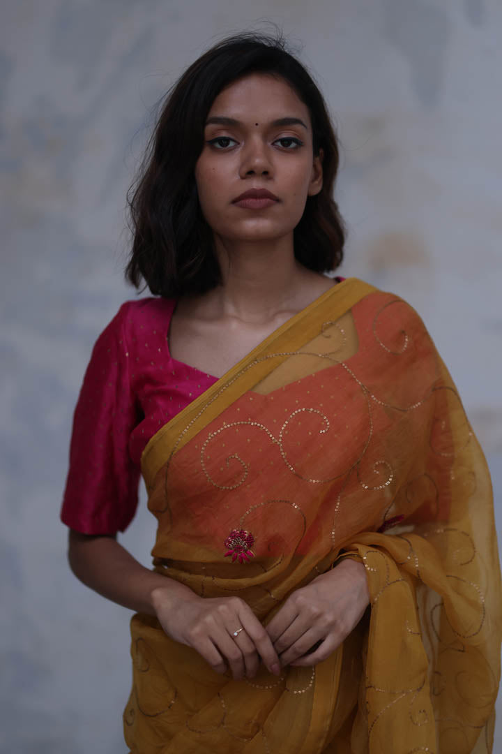 Yellow Manorma Saree