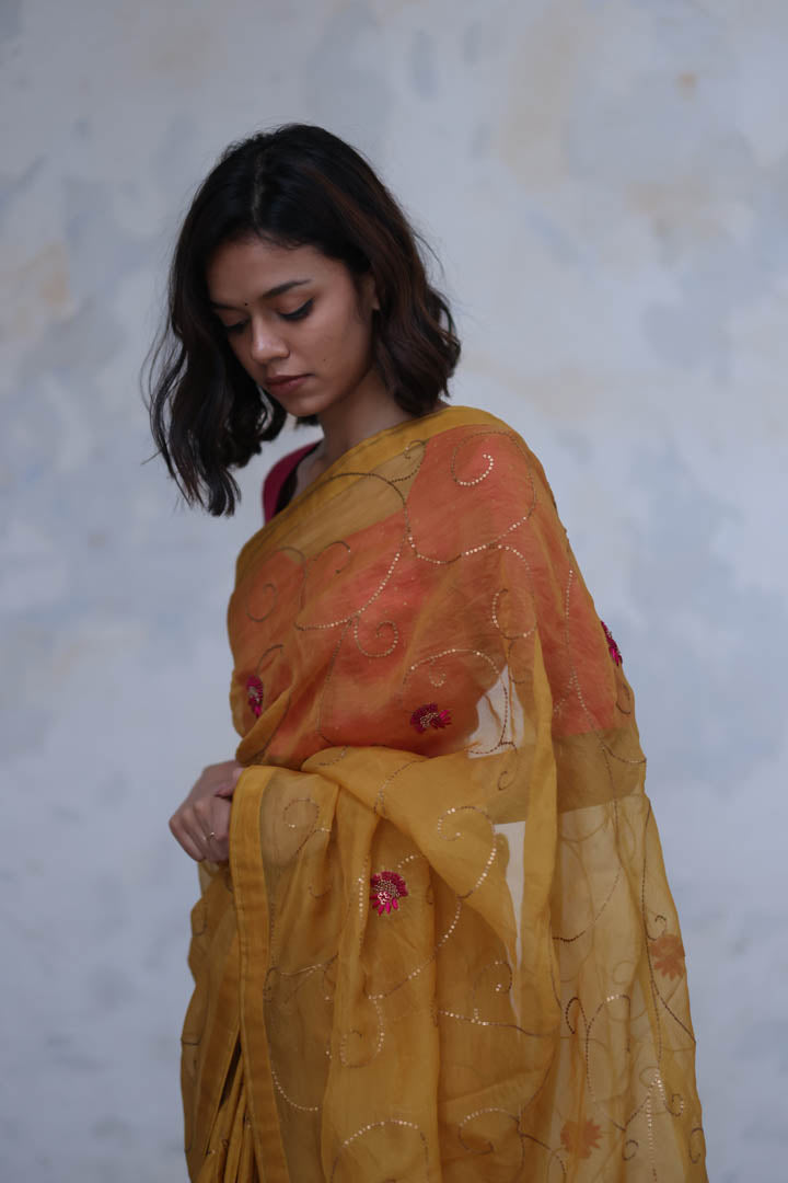 Yellow Manorma Saree