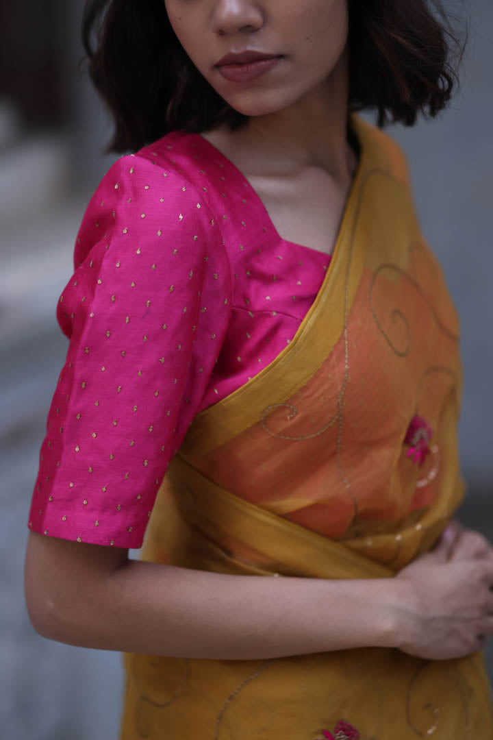 Yellow Manorma Saree