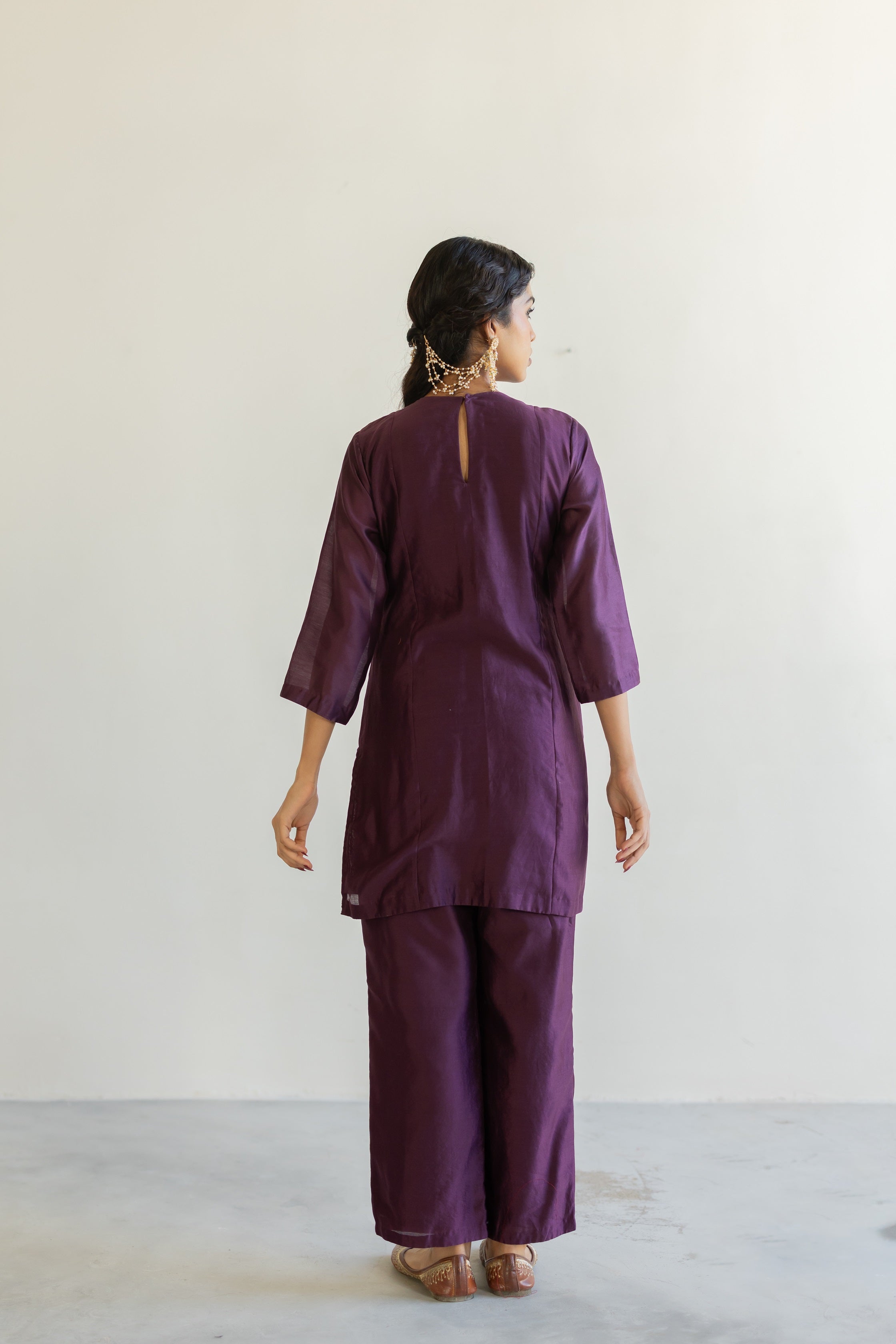 Aubergine Naaz Kurta set