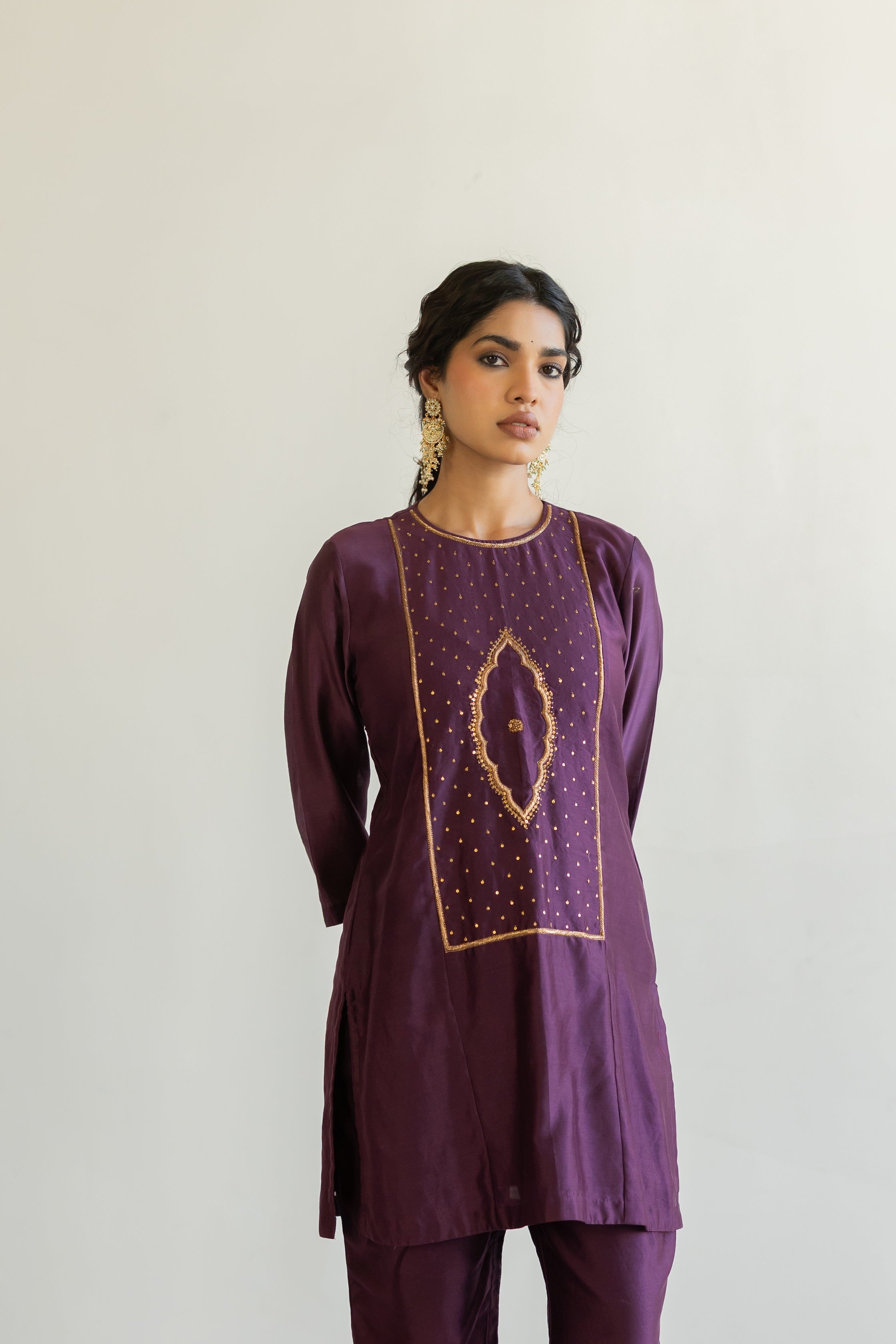 Aubergine Naaz Kurta set