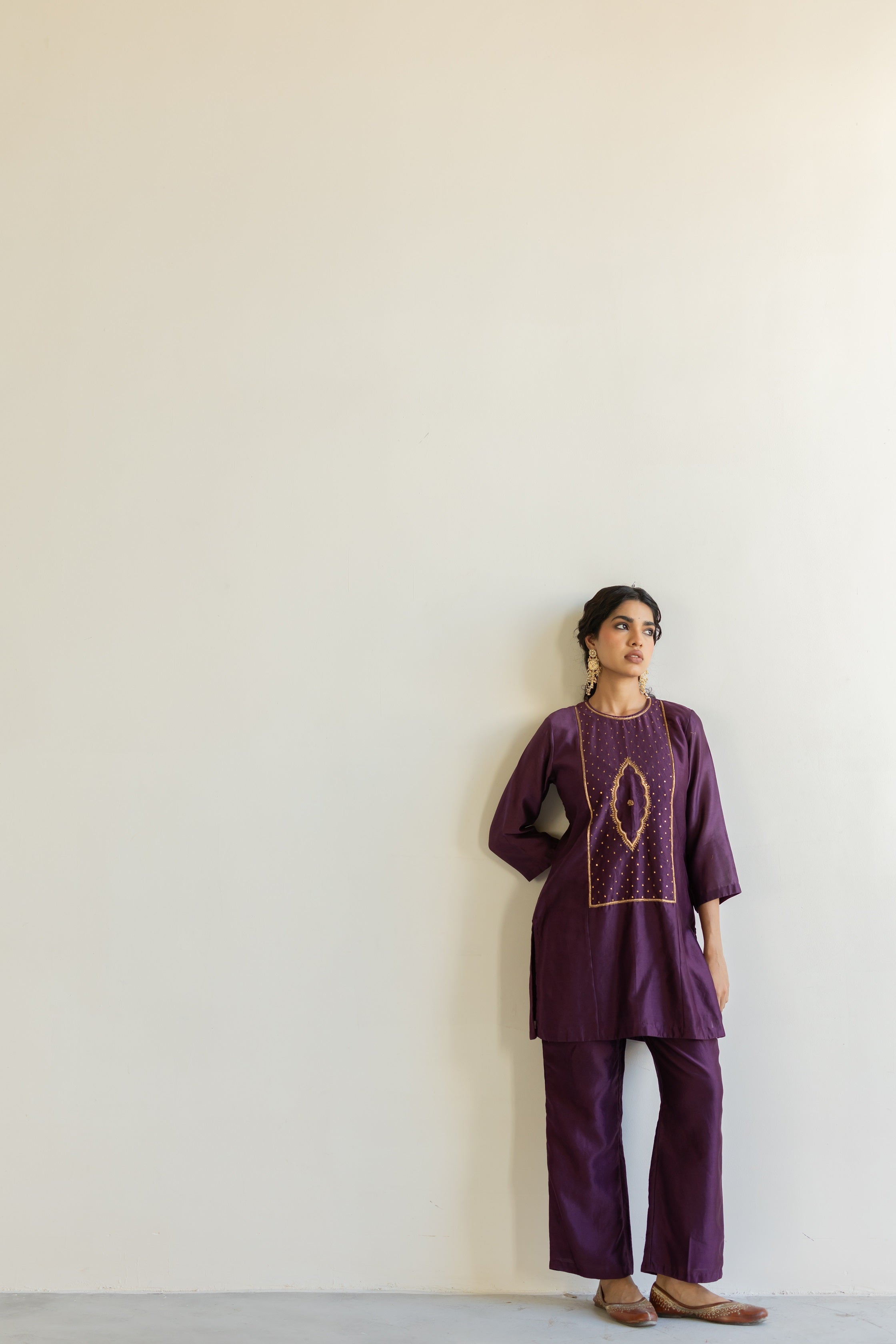 Aubergine Naaz Kurta set