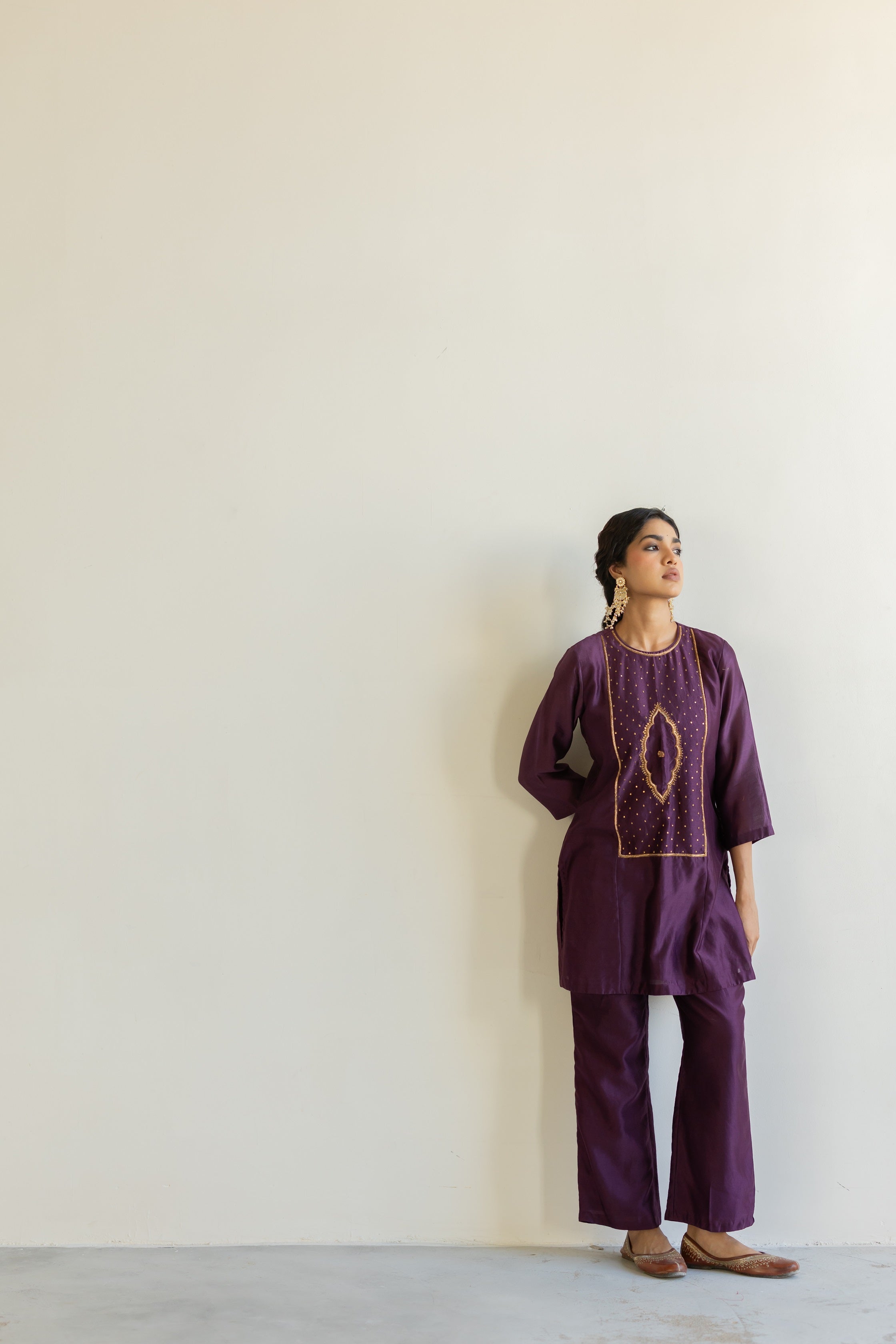 Aubergine Naaz Kurta set