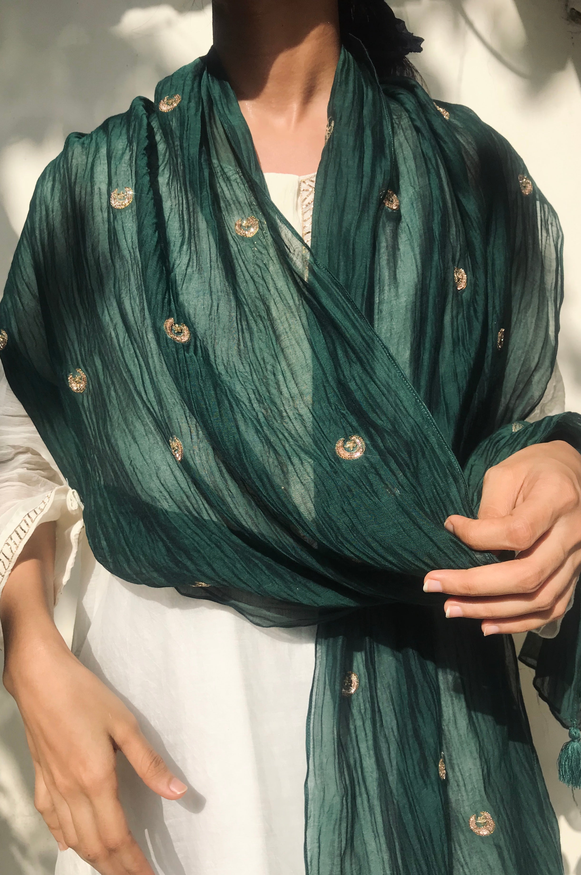 Emerald Green Chandni Scarf