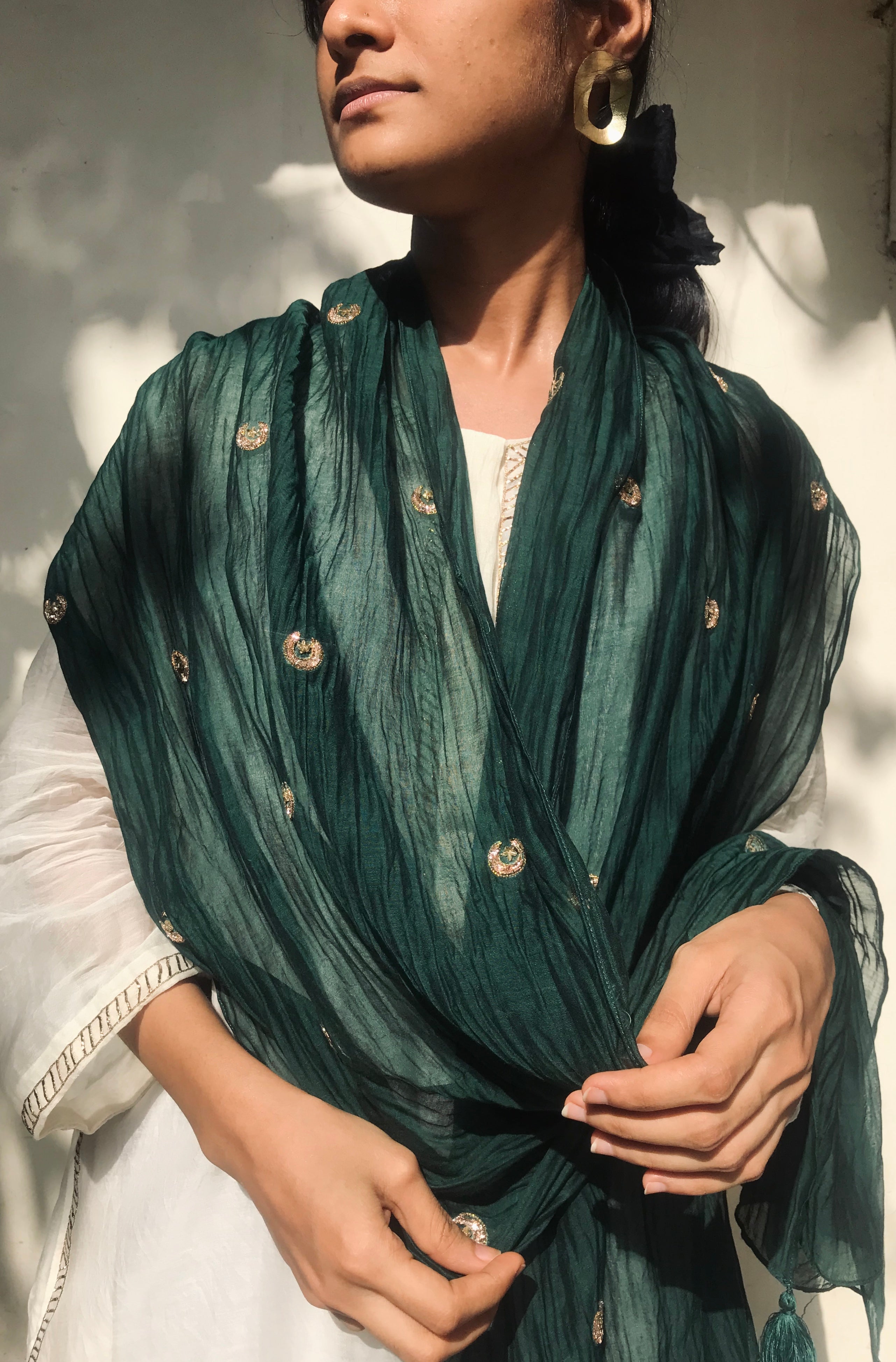 Emerald Green Chandni Scarf