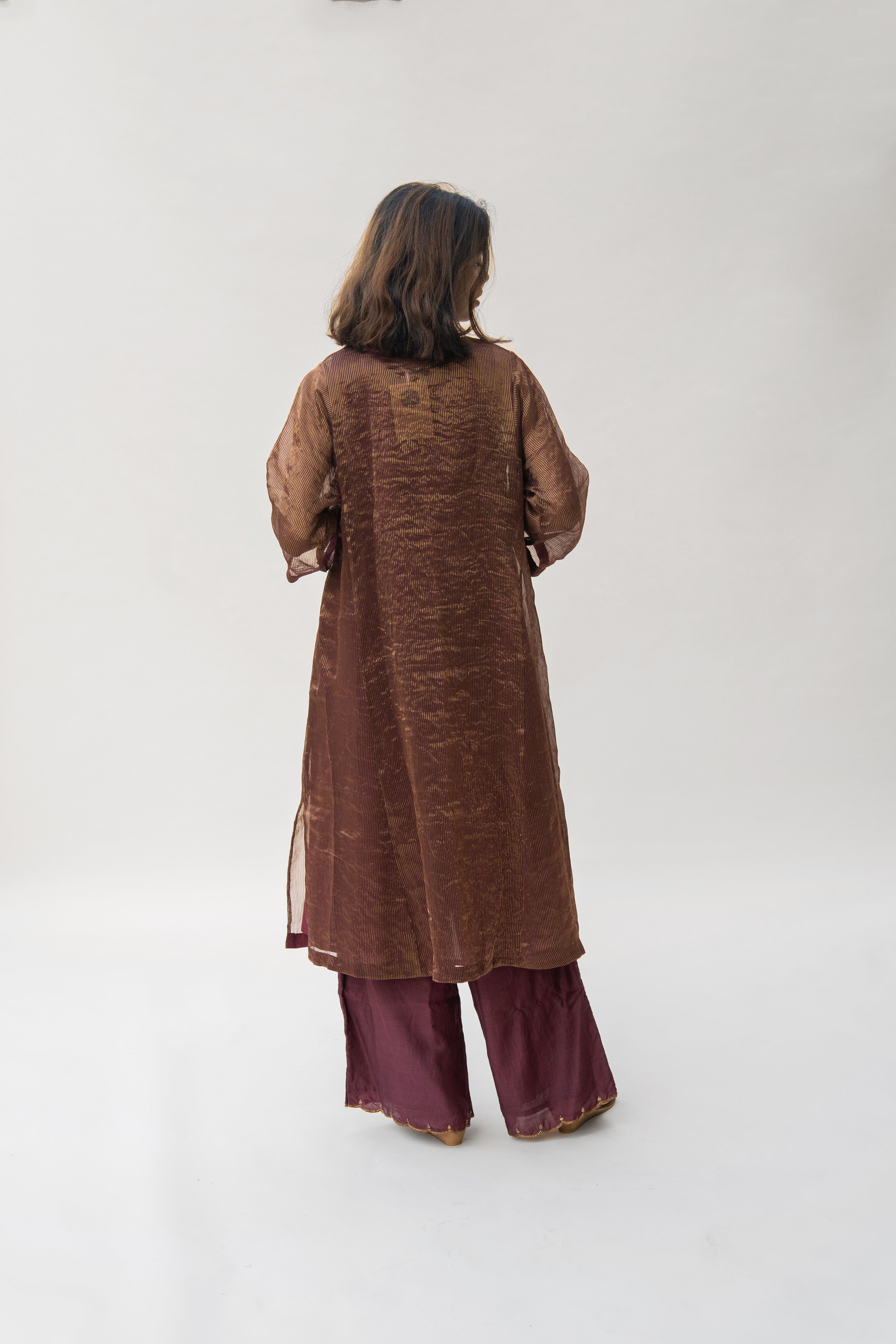 Maroon Hazrat Kurta Set (set of 2)