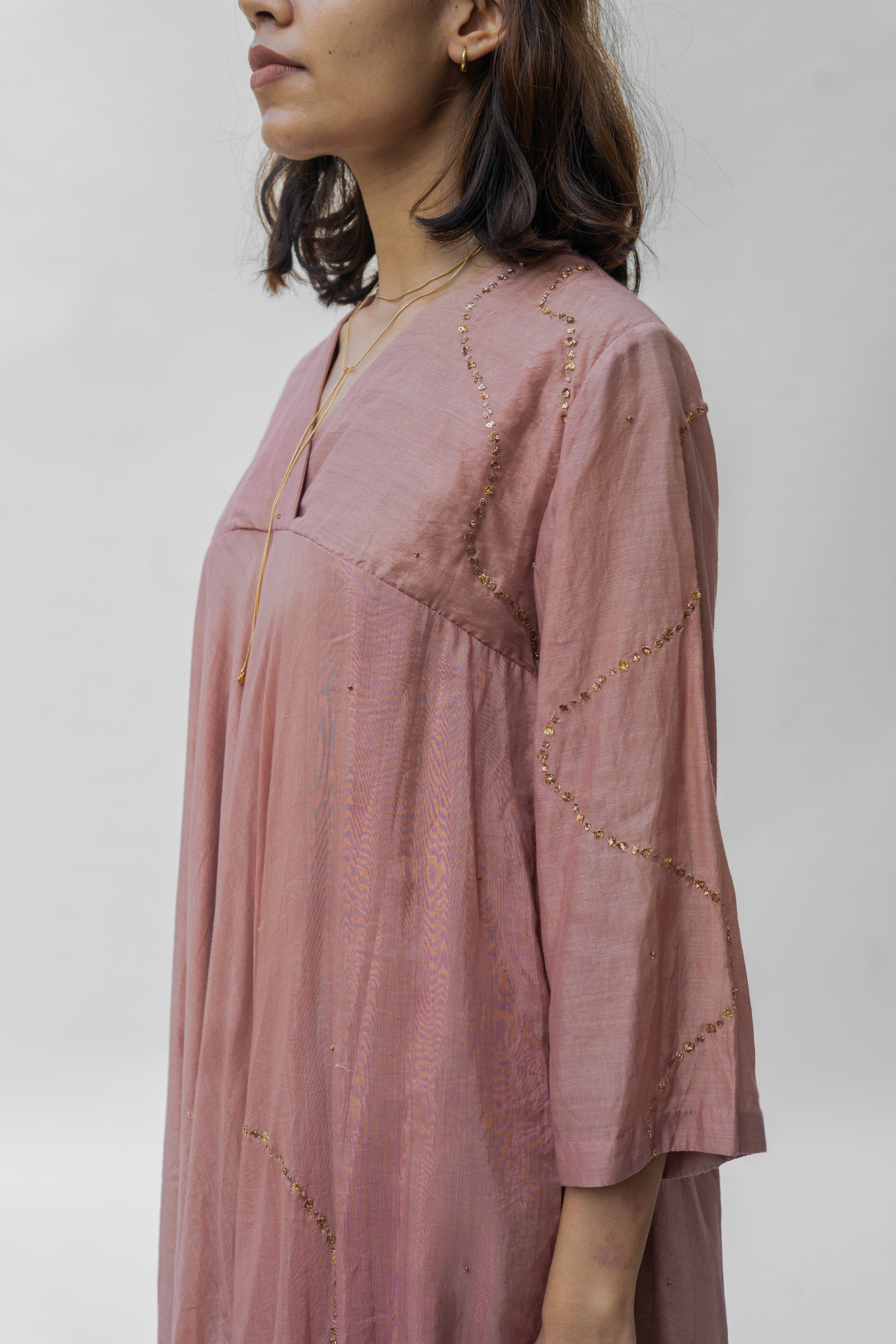 Old Rose Maheem Kurta (Set of 2)