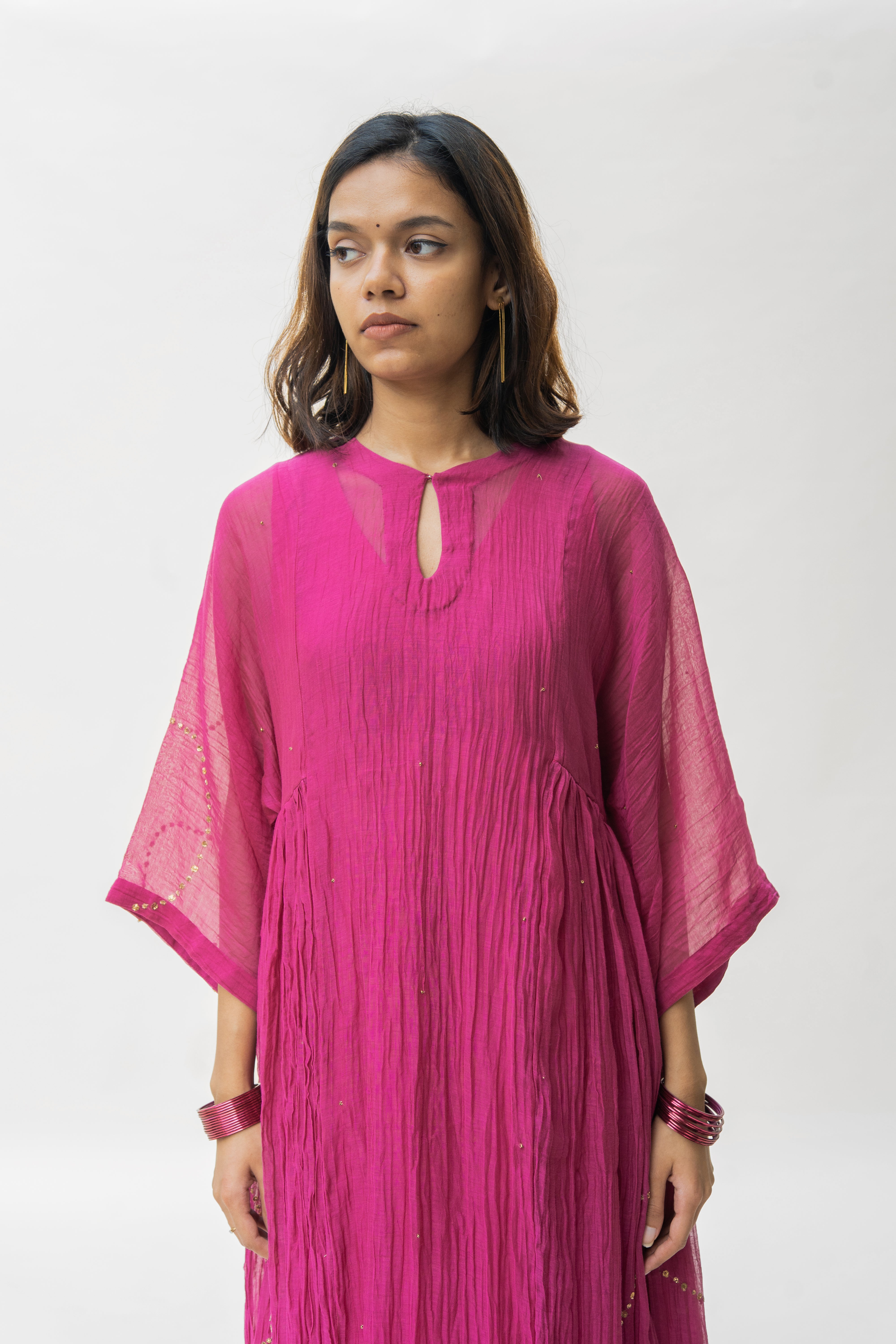 Magenta Shabnam Kurta And Izaar (Set of 2)