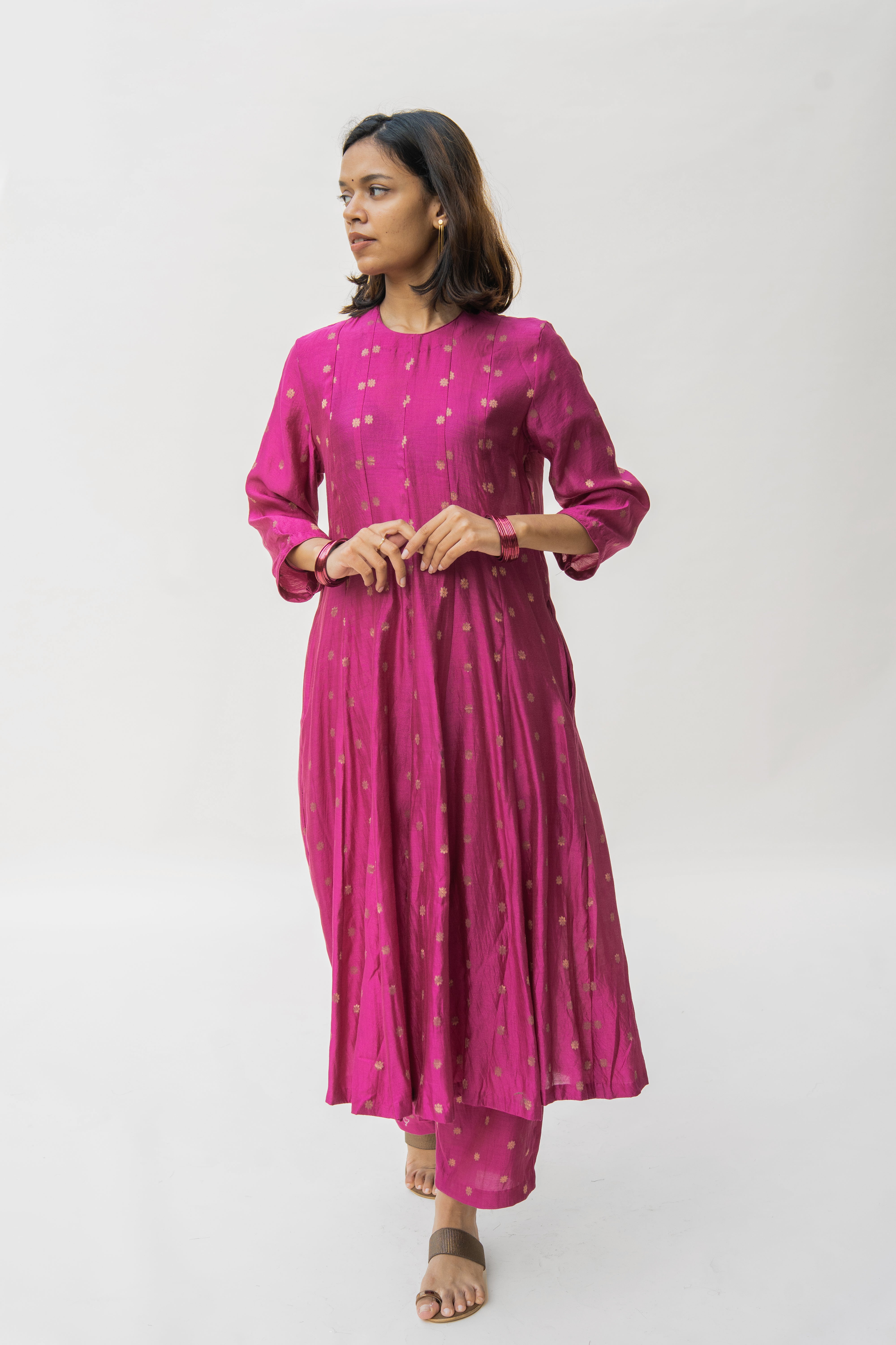 Magenta Tara Kurta  (set of 2)