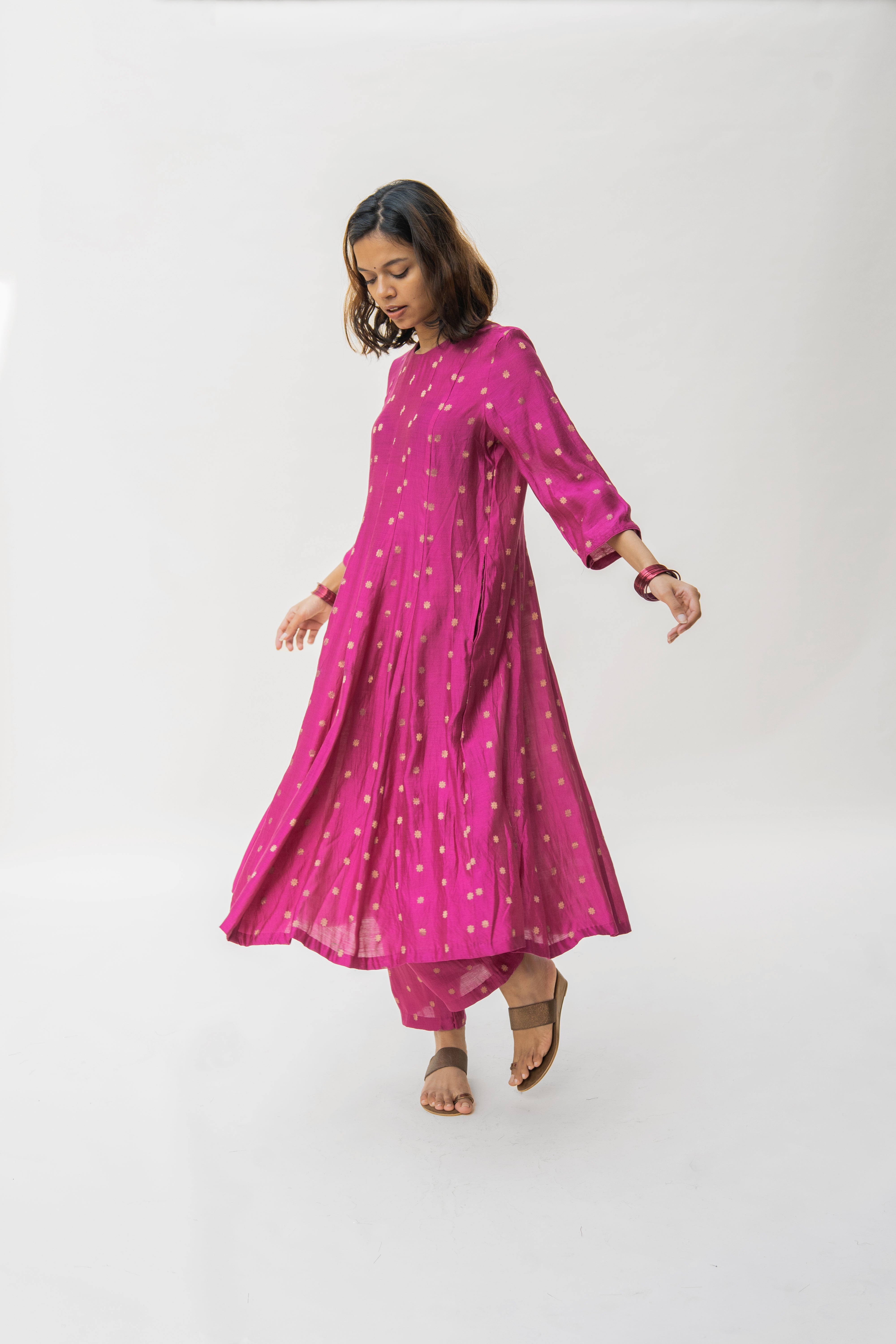 Magenta Tara Kurta  (set of 2)