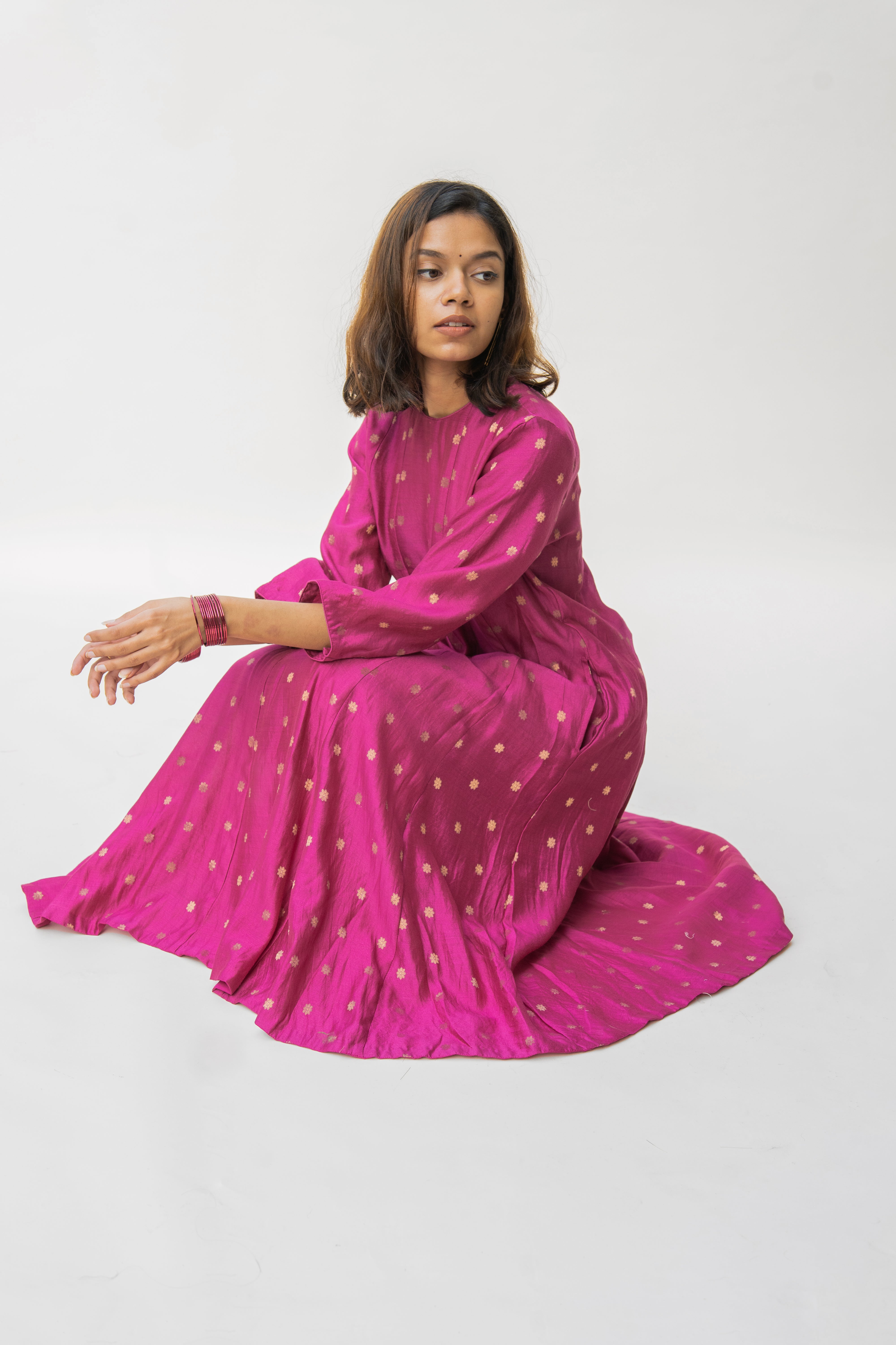 Magenta Tara Kurta  (set of 2)