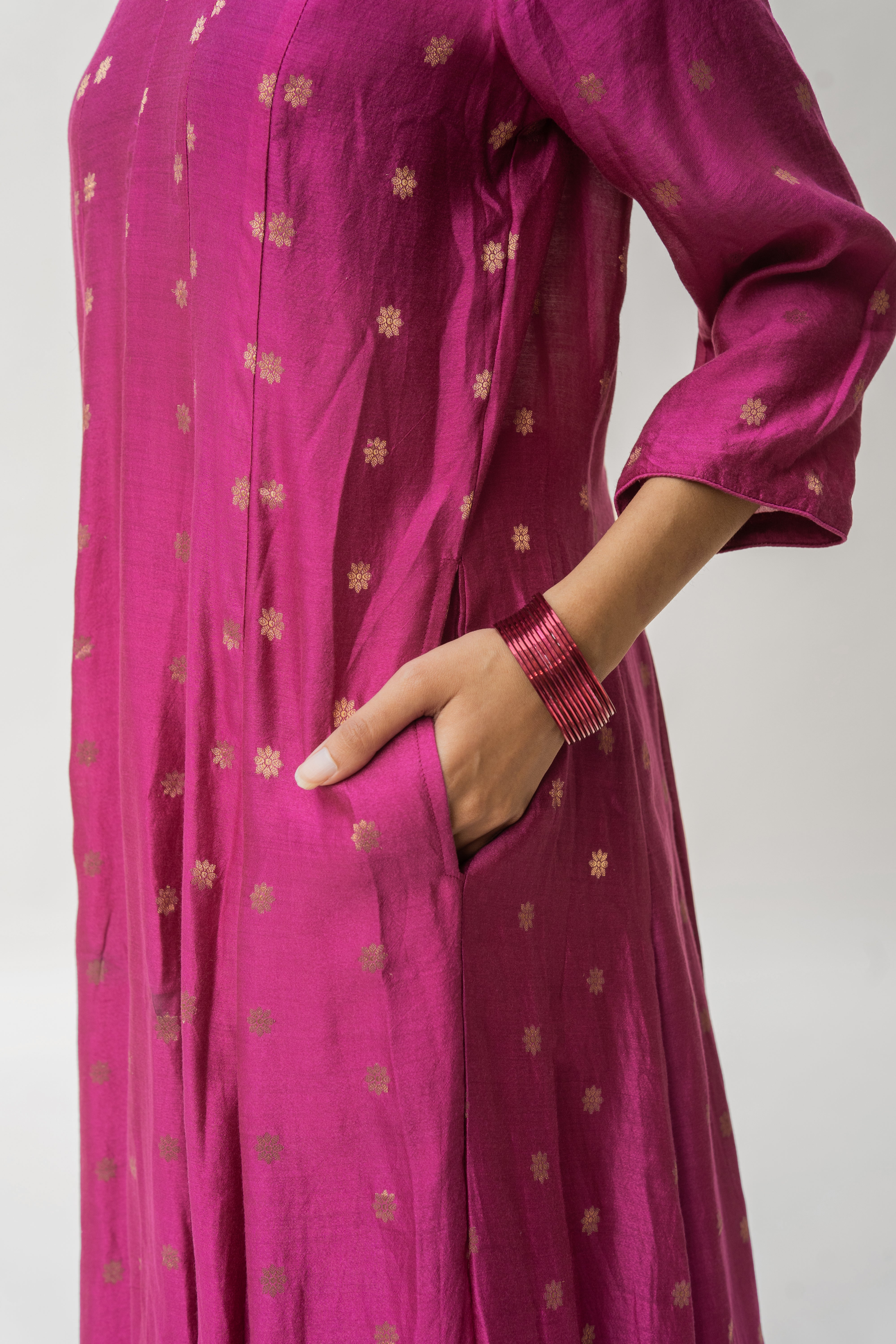 Magenta Tara Kurta  (set of 2)